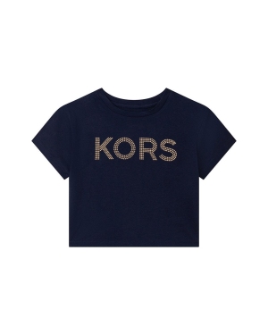 Michael Kors t-shirt bawełniany dziecięcy R15112.102.108 kolor granatowy