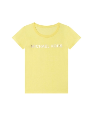 Michael Kors t-shirt bawełniany dziecięcy R15110.114.150 kolor żółty