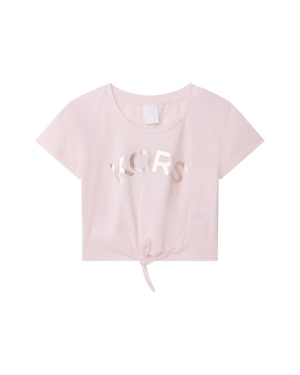 Michael Kors t-shirt bawełniany dziecięcy R15114.114.150 kolor różowy