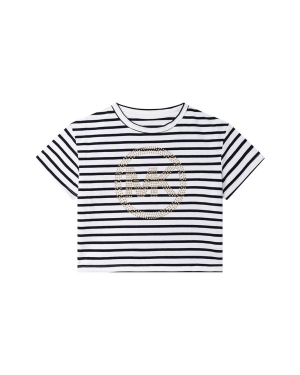 Michael Kors t-shirt bawełniany dziecięcy R15152.102.108 kolor granatowy