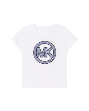 Michael Kors t-shirt bawełniany dziecięcy R15117.102.108 kolor granatowy