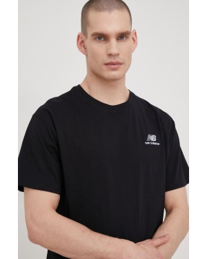 New Balance t-shirt bawełniany UT21503BK kolor czarny gładki UT21503BK-BK
