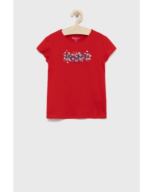 Pepe Jeans t-shirt dziecięcy Hatty kolor czerwony