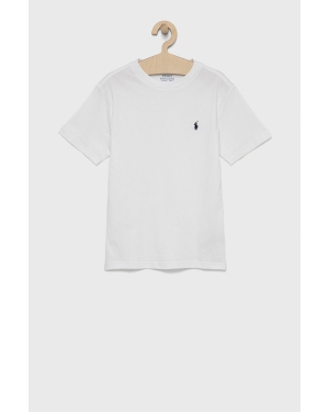 Polo Ralph Lauren T-shirt bawełniany dziecięcy 323832904035 kolor biały gładki