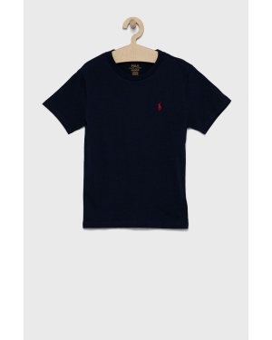 Polo Ralph Lauren T-shirt bawełniany dziecięcy 323832904037 kolor granatowy gładki