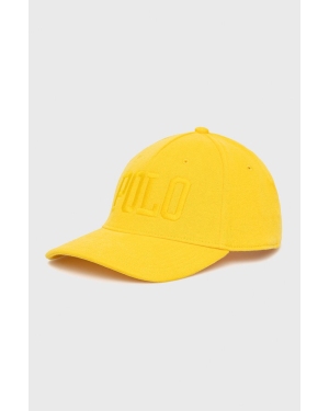 Polo Ralph Lauren czapka 710865187001 kolor żółty gładka
