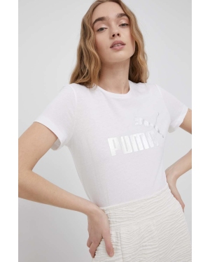 Puma t-shirt bawełniany 848303 kolor biały