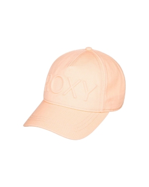 Roxy czapka bawełniana dziecięca kolor pomarańczowy z aplikacją