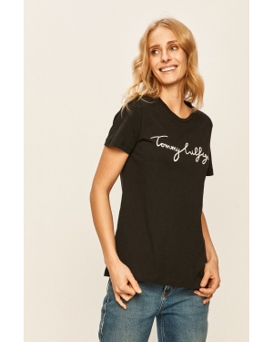 Tommy Hilfiger t-shirt bawełniany kolor czarny WW0WW24967
