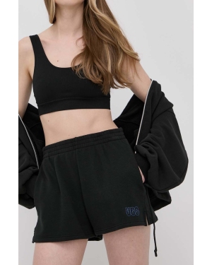 UGG szorty damskie kolor czarny melanżowe high waist