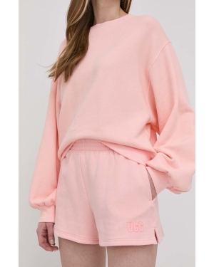 UGG szorty damskie kolor różowy melanżowe high waist