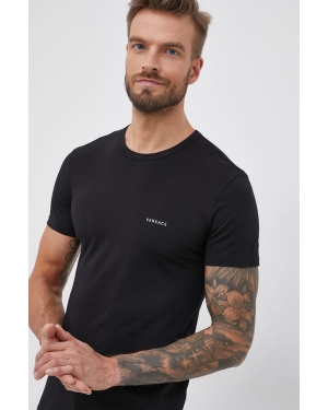 Versace T-shirt (2-pack) męski kolor czarny gładki
