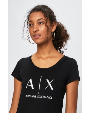 Armani Exchange t-shirt bawełniany kolor czarny 8NYT70 YJ16Z NOS