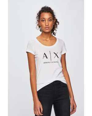 Armani Exchange t-shirt bawełniany kolor biały 8NYT70 YJ16Z NOS