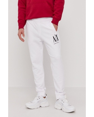 Armani Exchange spodnie męskie kolor biały gładkie 8NZPPA ZJ1ZZ NOS
