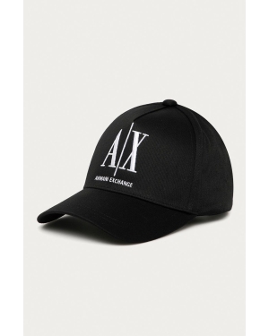 Armani Exchange czapka z daszkiem bawełniana kolor czarny 954047 CC811 NOS