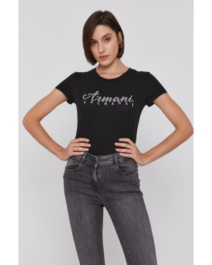 Armani Exchange t-shirt bawełniany kolor czarny 8NYT91 YJG3Z NOS