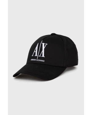 Armani Exchange czapka kolor czarny z aplikacją 944170 1A170 NOS