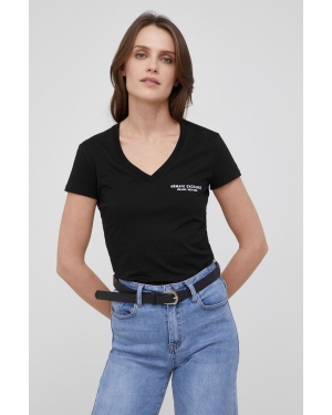 Armani Exchange t-shirt bawełniany kolor czarny 8NYT81 YJG3Z NOS