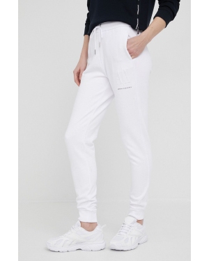 Armani Exchange spodnie damskie kolor biały gładkie 8NYPFX YJ68Z NOS