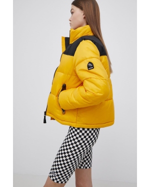 Superdry kurtka damska kolor żółty zimowa
