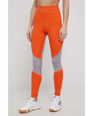 adidas by Stella McCartney legginsy treningowe HD9109 damskie kolor pomarańczowy wzorzyste