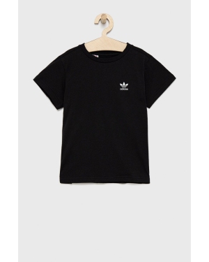 adidas Originals T-shirt dziecięcy HC9582 kolor czarny gładki