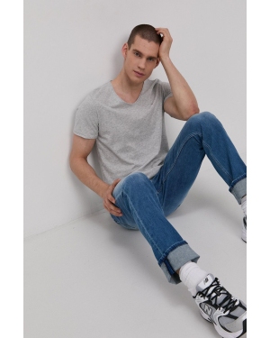 Tommy Jeans t-shirt męski kolor szary melanżowy DM0DM09587
