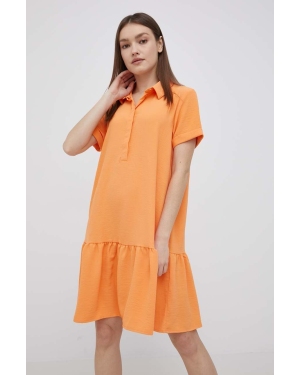 JDY sukienka kolor pomarańczowy mini rozkloszowana