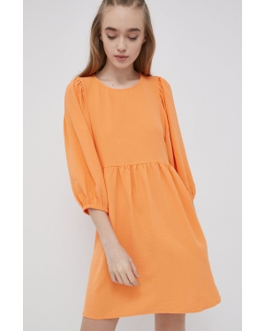 JDY sukienka kolor pomarańczowy mini rozkloszowana