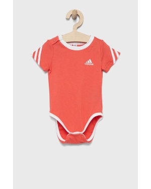adidas Performance body bawełniane niemowlęce HF1975 kolor różowy