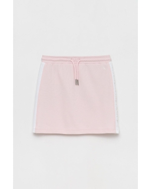 Calvin Klein Jeans Spódnica dziecięca kolor różowy mini prosta