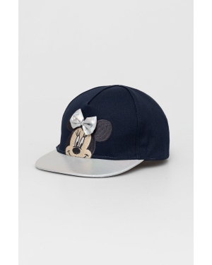 Name it czapka bawełniana dziecięca x Disney kolor granatowy z aplikacją