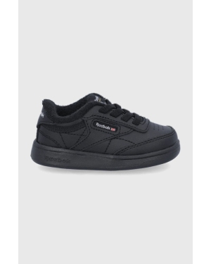 Reebok Classic Buty skórzane dziecięce Club C FZ2096 kolor czarny