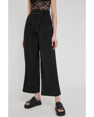 Answear Lab spodnie damskie kolor czarny fason culottes high waist