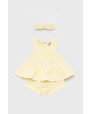 GAP komplet bawełniany niemowlęcy kolor żółty