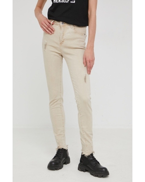 Answear Lab jeansy damskie kolor beżowy high waist