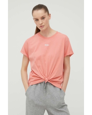 Dkny t-shirt bawełniany DP1T8521 kolor różowy