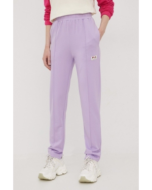Fila spodnie dresowe damskie kolor fioletowy