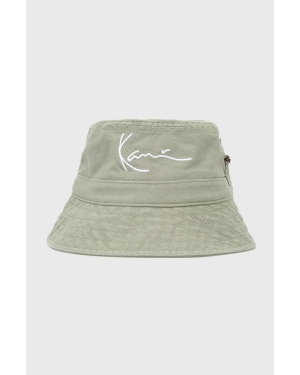 Karl Kani kapelusz bawełniany kolor zielony bawełniany KA2210222-darkMint