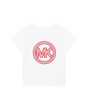 Michael Kors t-shirt bawełniany dziecięcy R15117.156 kolor biały