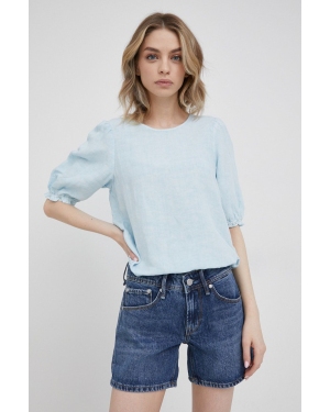Pepe Jeans szorty jeansowe damskie kolor granatowy medium waist