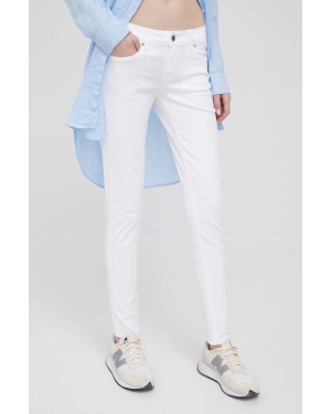 Pepe Jeans spodnie SOHO damskie kolor biały dopasowane medium waist