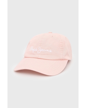 Pepe Jeans czapka dziecięca kolor różowy gładka