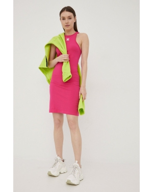 adidas Originals sukienka Adicolor HG6166 kolor różowy mini dopasowana