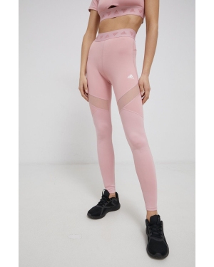 adidas Performance legginsy treningowe HG8500 damskie kolor różowy gładkie