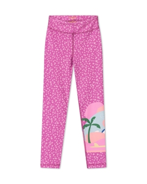 Femi Stories spodnie plażowe kolor różowy