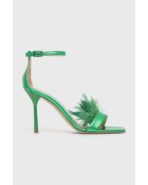 Liu Jo sandały skórzane Camelia Leonie Hanne kolor zielony