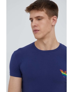 Emporio Armani Underwear t-shirt 111035.2R513 męski kolor granatowy z nadrukiem