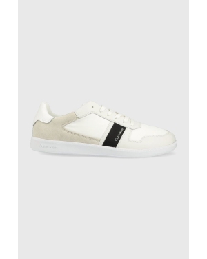 Calvin Klein sneakersy LOW TOP LACE UP MIX kolor biały HM0HM00491